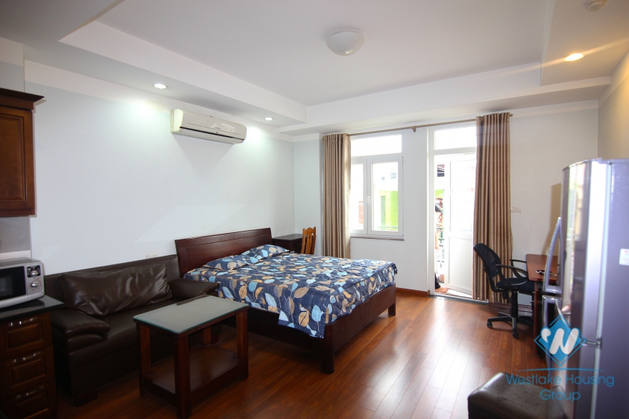 Studio with small balcony for rent in Ba Dinh