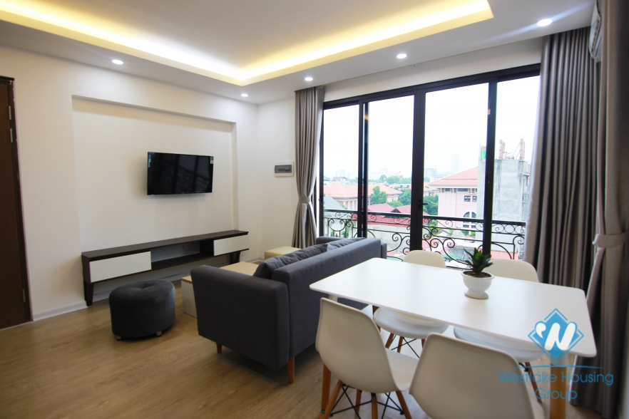 Two bedrooms apartment in the high floor is available for rent in Ba Dinh. 
