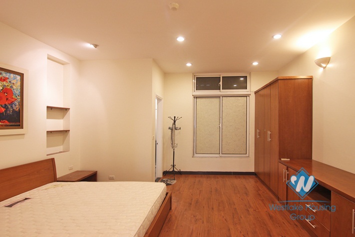 Lakeside serviced apartment with large yard for rent in Tay Ho, Ha Noi