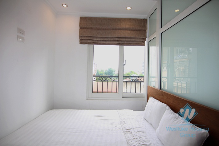 Elegant apartment with large window for rent in Ba Dinh, Ha Noi