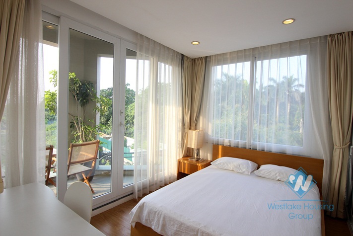 An apartment with lake view for rent in Tay Ho area, Ha Noi