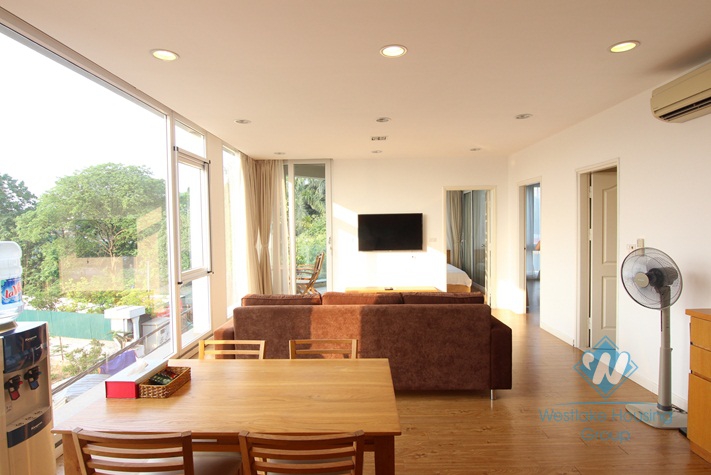 An apartment with lake view for rent in Tay Ho area, Ha Noi