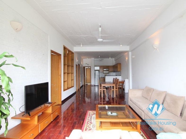 Lakeside apartment for rent in Tay Ho with stunning Westlake view balcony