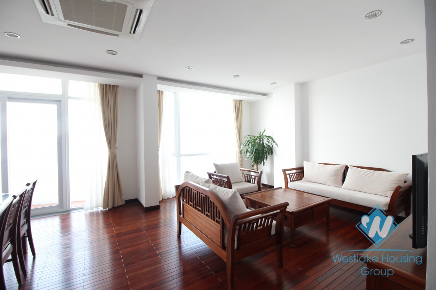 Lake view 3 bedroom spacious apartments for rent in Tay Ho