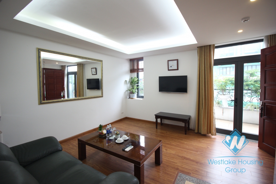 One bedroom apartment with large balcony is available for rent in Hai Ba Trung, Hanoi