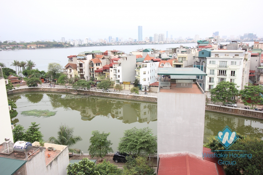 Nice view and bright apartment for rent in Yen Phu, Tay Ho, Ha Noi