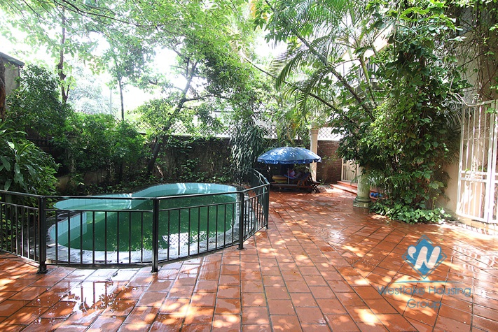 Garden swimming pool villa for rent on To Ngoc Van, Tay Ho