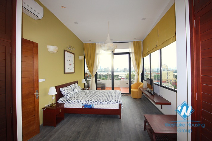 New and trendy 10-th floor apartment with westlake view in Tay Ho, Ha Noi