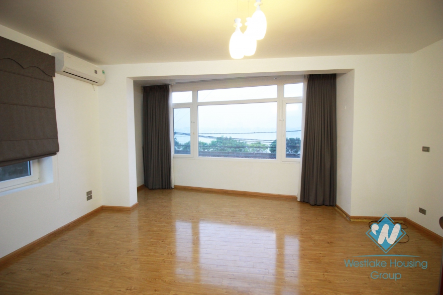 Lake view and unfurniture house for rent in Tay Ho area
