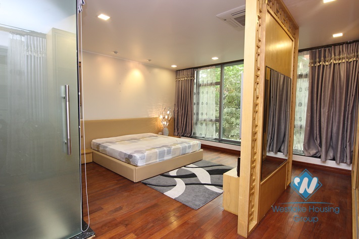 5 storey modern Tay Ho villa for rent with a car garage and elevator
