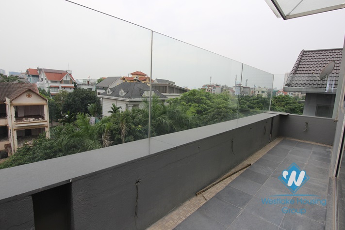 5 storey modern Tay Ho villa for rent with a car garage and elevator
