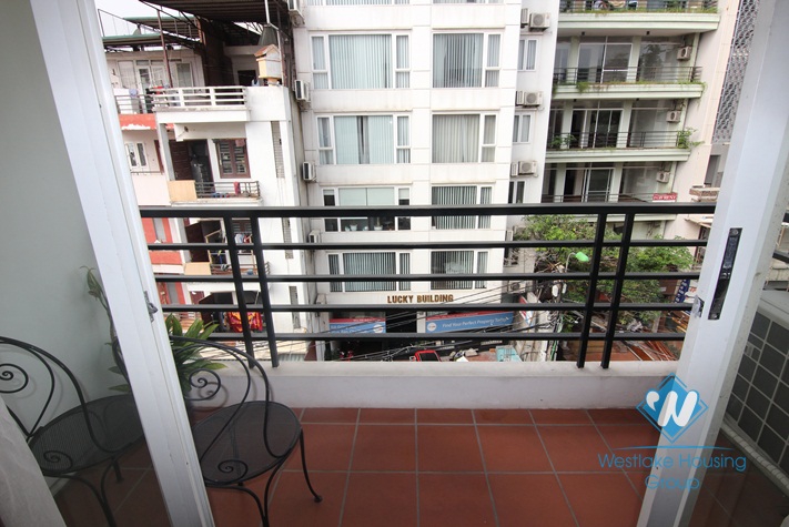 Balcony apartment for rent in Tay Ho district