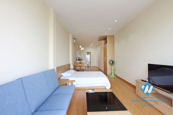Lake view minimalist studio apartment for rent in Tay Ho