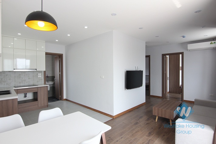 Big terace with Water Park view apartment for rent in Tay Ho, Hanoi.