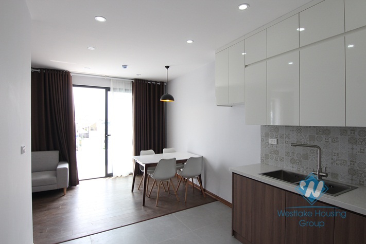 Big terace with Water Park view apartment for rent in Tay Ho, Hanoi.