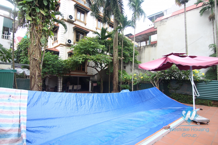 Big yard garden and swimming pool house for rent in Tay Ho, Hanoi