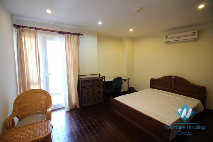 Spacious apartment with lake view for rent on Truc Bach, Ba Dinh, Hanoi