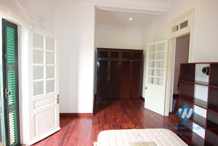 French style house with lake view terrace for rent in Westlake Tay ho, Hanoi, Vietnam