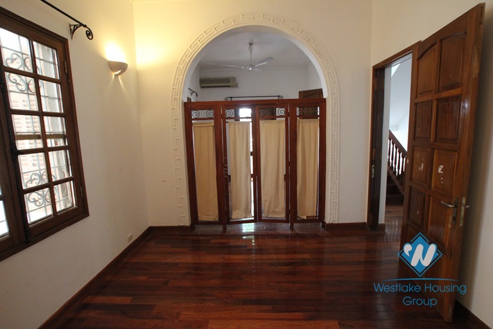 Beautiful house with big yard for rent in Tay Ho, Ha Noi.
