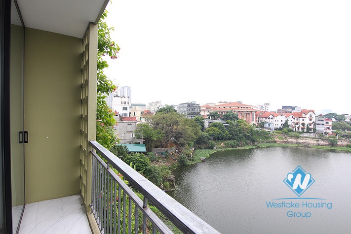 Morden and Brand new Studio with lakeview for rent in Au Co street, Tay Ho district.