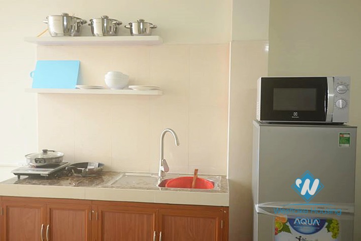 Reasonable price 1 bedroom apartment for rent in Ba Dinh district, Ha Noi.