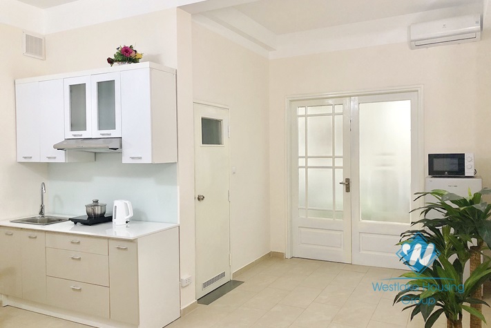 Beautiful apartment for rent in Van Cao street, Ba Dinh district.