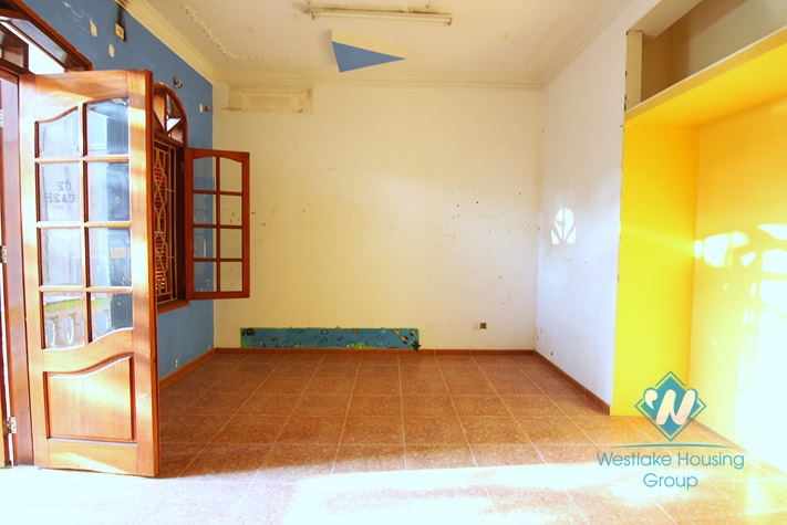 Unfurnished house for rent in Truc Bach area.