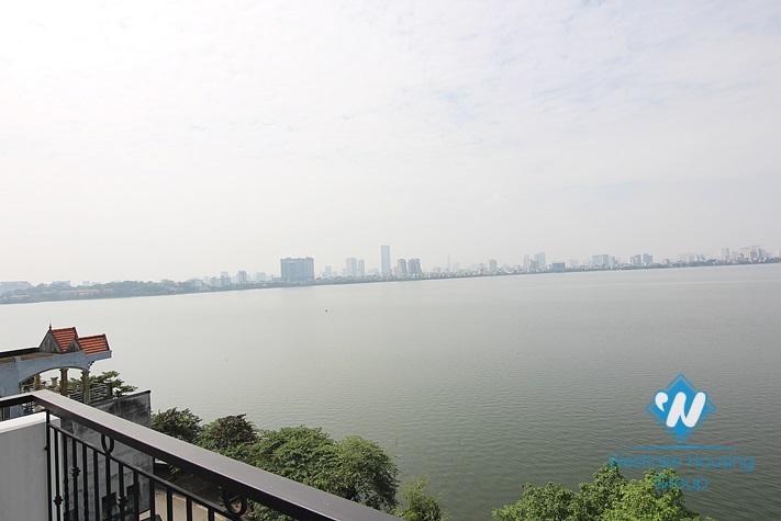 New apartment with lake view for rent in Yen Phu Village, Tay Ho District 