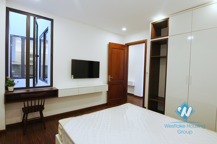 A brand new 2 bedrooms apartment with lake view for rent in Yen Phu village.