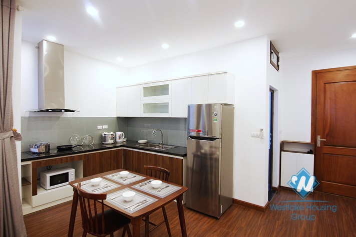A brand new 2 bedrooms apartment with lake view for rent in Yen Phu village.