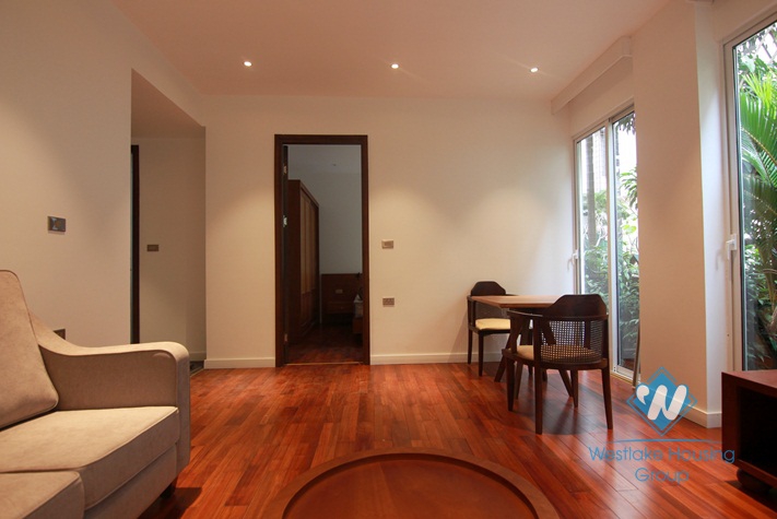 A cozy and  elegant apartment on the ground floor for rent in Dang Thai Mai