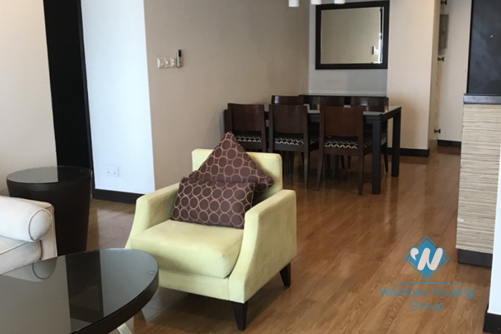 Full serviced 3 bedrooms apartment for rent in Hoa Binh Green Tower, Buoi st, Ba Dinh district.