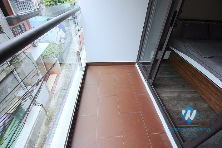 Bright studio with balcony for rent in Nhat Chieu st, Tay Ho.
