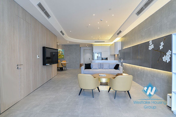 A charming 2 bedrooms apartment for rent in Sun Grand, Thuy Khue, Ba Dinh.