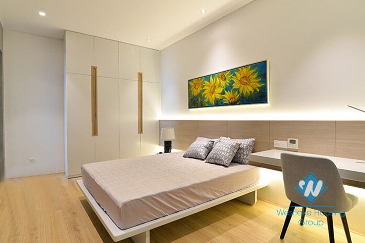 A charming 2 bedrooms apartment for rent in Sun Grand, Thuy Khue, Ba Dinh.