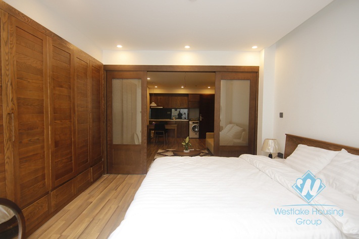 Wooden apartment for rent in Van Phuc Street, Ba Dinh District