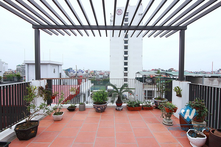 Nice and big apartment with balcony for rent in Tu Hoa st, Tay Ho District 