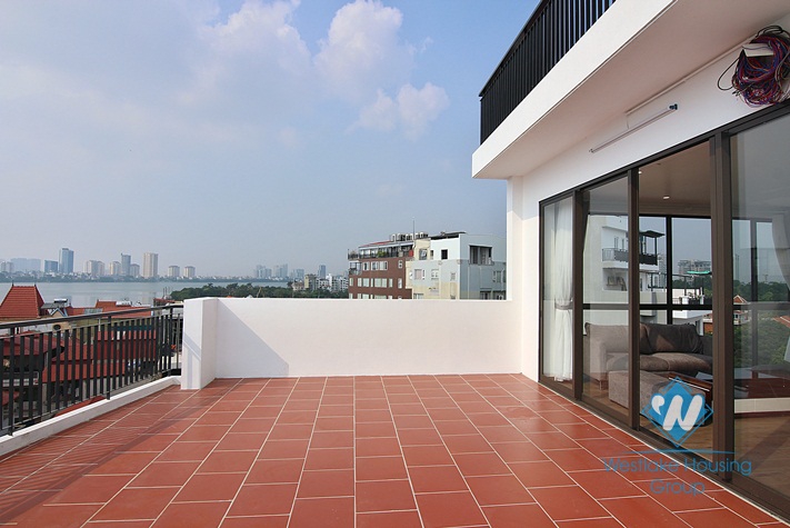Gorgeous top floor with huge balcony apartment in Tay ho, Ha noi