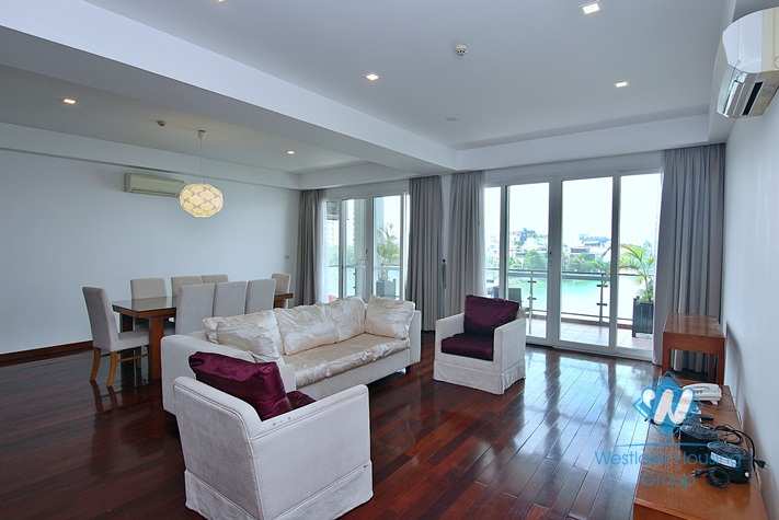 A beautiful 3 bedroom apartment with lake view in Xuan Dieu, Tay Ho