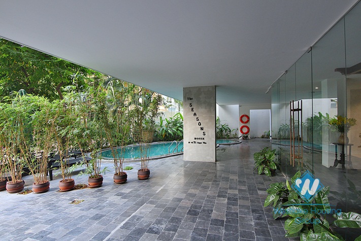 Asian contemporary style 4 bedrooms apartment for rent in Tay Ho, Ha Noi