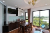 Lake view one bedroom apartment for rent in Hai Ba Trung District , HN