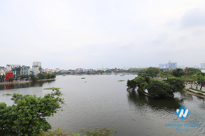 Amazing view apartment with 2 bedrooms for rent in Truc Bach area, Ba Dinh District 