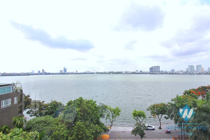 Lake view two bedrooms apartment for rent in Dang Thai Mai, Tay Ho
