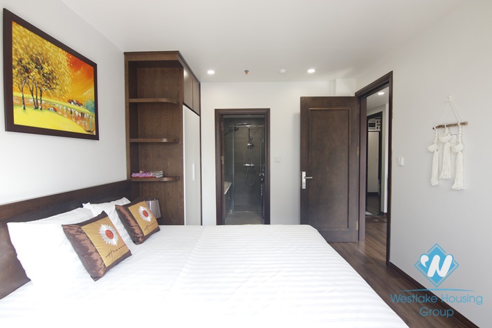 Brand new 2 bedrooms apartment with lovely balcony for rent in Kim Ma Thuong, Ba Dinh