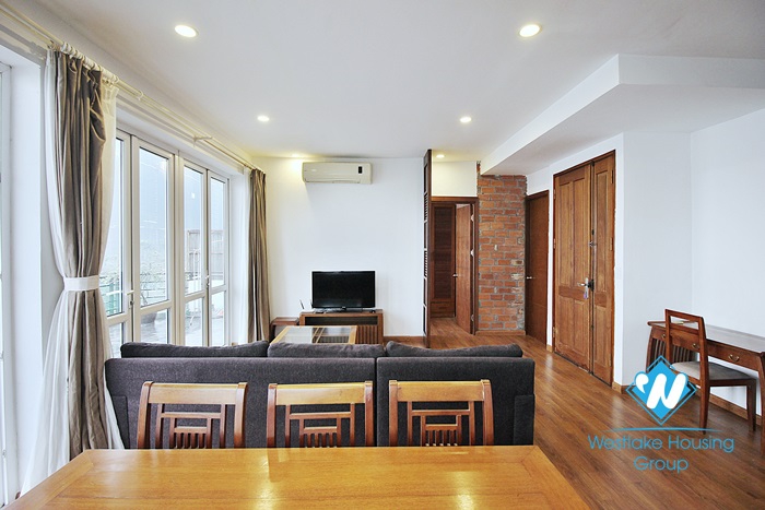 Large 2 bedroom lake view apartment available for rent in Tay Ho district, Hanoi