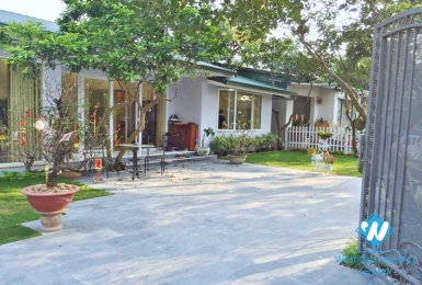 Beautiful house with garden for rent in An duong, Tay ho