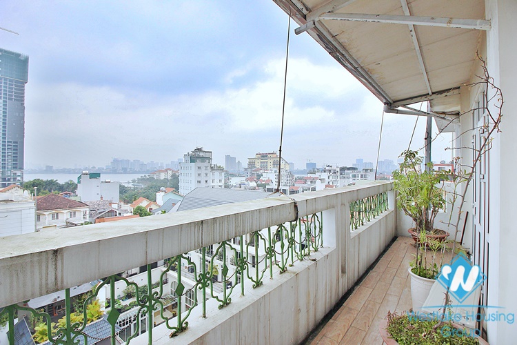 Lake view two bedroom apartment for rent in Tay Ho, Hanoi 
