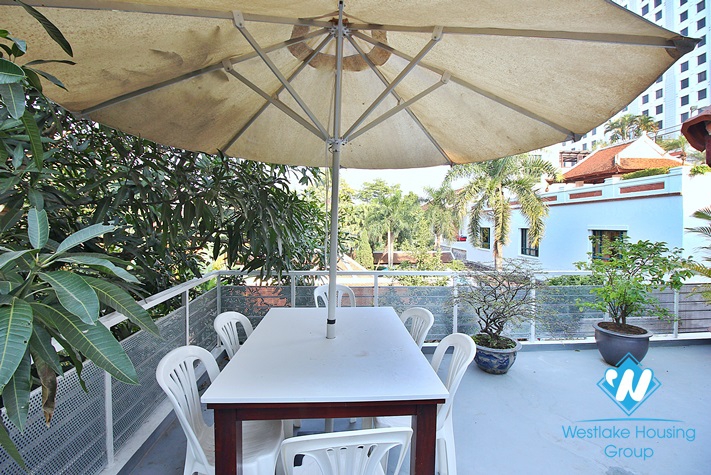 Charming apartment with big balcony for rent in Tay Ho, Ha Noi