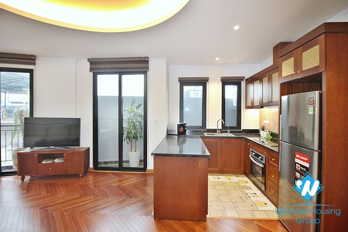 High-end floor and Indochina style 2 beds apartment for rent in Tay Ho