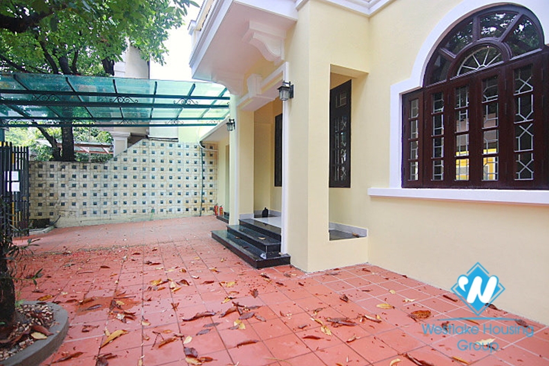 Garden villa for rent in area D Ciputra next to UNIS, Hanoi.
